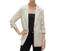 Vero Moda Mujer Vmfrida LS Regular Noos Blazer, Oatmeal/Detalle: Melange, 36