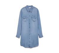 Vero Moda Mujer Vmsilla LS Short Dress Lt Bl Noos Ga Vestido, Azul (Light Blue Denim Light Blue Denim), 38 (Talla del Fabricante: Small)