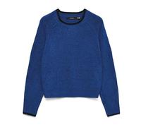 VERO MODA Neck Pullover Vmaquarius LS-Camiseta raglán con Cuello Redondo, Talla BF, Surf The Web, M para Mujer