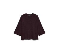 VERO MODA Neck Pullover Vmlefile Noos-Jersey de Cuello Redondo 3/4, Caramelo, S para Mujer