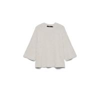 VERO MODA Neck Pullover Vmlefile Noos-Jersey de Cuello Redondo 3/4, Piedra Pumice, XL para Mujer