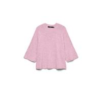 VERO MODA Neck Pullover Vmlefile Noos-Jersey de Cuello Redondo 3/4, Roseate Spoonbill, S para Mujer