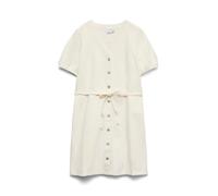 VERO MODA Neck Short Denim Dress Vmjanet SS Noos-Pantalones Cortos de Cuello en V, Blanco Nieve, XL Mujeres