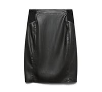 VERO MODA Vmbuttersia HW Coated Skirt Noos Falda, Negro (Black Black), 44 (Talla del Fabricante: X-Large) para Mujer