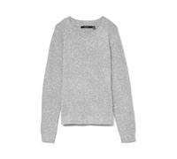 Vero Moda Nos Mujer Vmdoffy LS O-Neck Blouse Noos suéter Not Applicable, Gris (Light Grey Melange Light Grey Melange), 38 (Talla del Fabricante: Small)