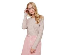 VERO MODA NOS Mujer Vmdoffy LS O-Neck Blouse Noos suéter Not Applicable, Rosa (Woodrose Detail: Melange), 42 (Talla del Fabricante: Large)