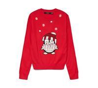 VERO MODA O-Neck Pullover Xmas Box Vmcute LS Jersey de Cuello Redondo con diseño de Caja de Navidad, Rojo Chino, L Mujer, Rojo Chino., L