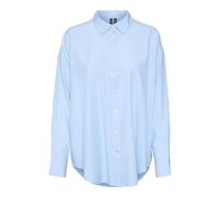 VERO MODA Oversize Shirt Vmnora LS Wvn Ga Noos-Camiseta de Gran tamaño, Azul Airy, S Mujeres