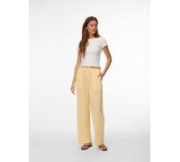 VERO MODA Pantalón 'VMELENA' amarillo claro / blanco 38 amarillo claro / blanco