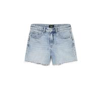 VERO MODA Pantalones Cortos para Mujer con Flecos y Cremallera, Color:Azul Claro, Talla:M