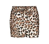 VERO MODA Vmeasy Joy NW Wvn Ga-Pantalones Cortos, Tan/AOP: Leo, S para Mujer