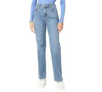 VERO MODA Pantalones Vaqueros de Corte Recto VMTESSA de Cintura Alta para Mujer, Medio De Mezclilla Azul, 27W / 32L