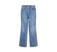 VERO MODA Pantalones Vaqueros de Corte Recto VMTESSA de Cintura Alta para Mujer, Medio De Mezclilla Azul, 32W / 34L