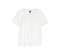 VERO MODA Paula Short Sleeved Camiseta, Blanco Brillante, L