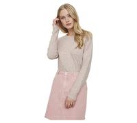 VERO MODA PETITE VMDOFFY LS O-Neck Blouse GA Noos PTT Suéter pulóver, Woodrose/Detail:Melange, XS Pequeño para Mujer