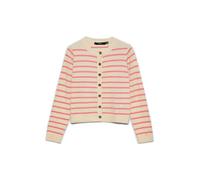 VERO MODA Plain Vmsaba-Cárdigan Liso LS O-Neck Noos, Abedul, S para Mujer