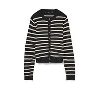 VERO MODA Plain Vmsaba-Cárdigan Liso LS O-Neck Noos, Negro, S para Mujer