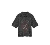 VERO MODA Pullover Vmbliss Poloneck Ga-Jersey 2/4, Negro, L para Mujer