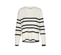 Vero Moda Vmsaba LS O-Cuello Jersey Ga Noos Suéter, Abeduro/Rayas: Negro, M para Mujer