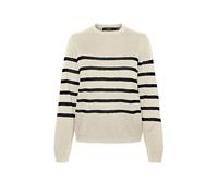 Jersey a rayas, cuello redondo Mujer Talla M. Color Negro