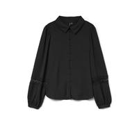 VERO MODA Shirt Vmalva Lace LS Camiseta Wvn Ga Boo, Negro, M Mujeres