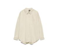 VERO MODA Shirt Vmsanne Courderoy LS Camiseta Wvn Ga Noos, Piedra Pumice, S Mujeres