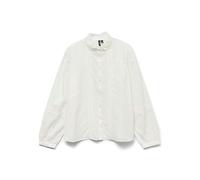 VERO MODA Shirt Vmtrine LS Camiseta Wvn Ga Noos, Blanco Nieve, M Mujeres