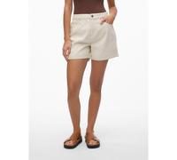VERO MODA Short amplio de talle alto. Color Crudo