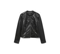 VERO MODA Short Coated Jacket Vmamanda Noos-Chaqueta Corta con Revestimiento, Negro, M Mujeres