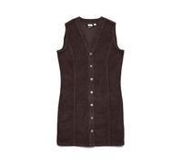 VERO MODA Short Corduroy Dress Vmeden SL-Vestido Corto de Pana, Pastel de Chocolate, L Mujeres