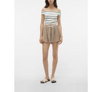 Vero Moda Short de tela con cinturón de mujer. Caramelo 36/S