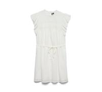 VERO MODA Short Lace Dress Vmtrine SL Vestido Corto de Encaje Wvn Ga Noos, Blanco Nieve, XS Mujeres