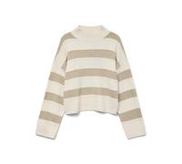 VERO MODA Short Pullover Vminez LS Highneck-Jersey Corto Boo, Abedul, S para Mujer
