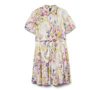 VERO MODA Short Volume Dress Vmdicthe Wvn Ga-Vestido Corto de Volumen 2/4, Blanco Nieve, XL Mujeres