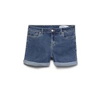 VERO MODA Shorts Denim Dobladillo Vuelto y Bolsillos, Color:Azul-3, Talla:L