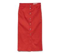 VERO MODA Skirt Vmwild Alvida Button HR 7/8 Clr-Falda, Rojo, L Mujeres