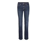 VERO MODA Straight fit Jeans VMFLASH Mid Rise Straight Fit Jeans Dark Blue Denim XL 32 Dark Blue Denim