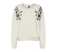 VERO MODA Sudadera 'VMHELEN TRINA' beige / negro S beige / negro