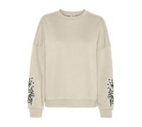 VERO MODA Sudadera 'VMKarol' beige / navy XS beige / navy