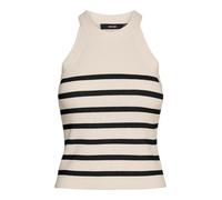 VERO MODA Suéter de Punto Fino sin Mangas con diseño a Rayas y Cuello de Punto para Mujer, Color:Negro, Talla:L