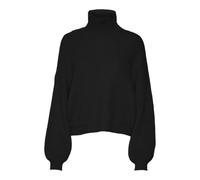 VERO MODA TALL Vmyvonne LS Rollneck Rolledge Blou TLL Suéter pulóver, Negro, M para Mujer