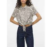 VERO MODA Blusa 'VMMENNY' ecru / negro, Talla L