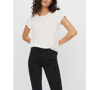 Vero Moda Vmbecca Plain SS Top Ga Noos Camiseta, Blanco (Blanco Nieve.), S para Mujer