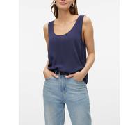 VERO MODA Vmmenny Wvn Ga Noos-Camiseta sin Mangas Top, Azul Marino, M para Mujer