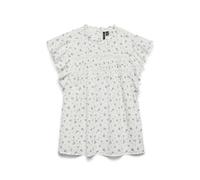 VERO MODA Mujer Mujer Blusa Camisa Vmtrine SL Encaje Top WVN Ga Noos, Blanco Nieve., L