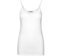 VERO MODA Camiseta de tirantes con cuello de encaje. Color Blanco