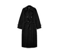 VERO MODA Vmchloe Long Trenchcoat Noos Jacket Mujer, Negro, M