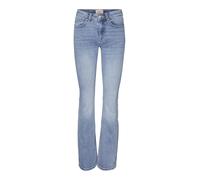 Vero Moda Vaqueros VMFLASH Mid Rise Acampanados para Mujer, Mezclilla De Color Azul Claro, S / 32L