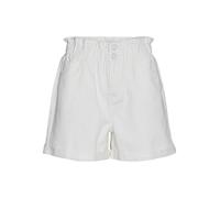 VERO MODA Pantalones Cortos Vmlyra HR Paperbag Mix para Mujer, Blanco Nieve., XS