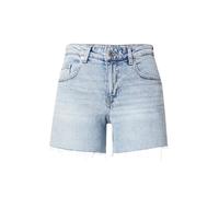 VERO MODA Pantalones Cortos para Mujer con Flecos y Cremallera, Color:Azul Claro, Talla:M